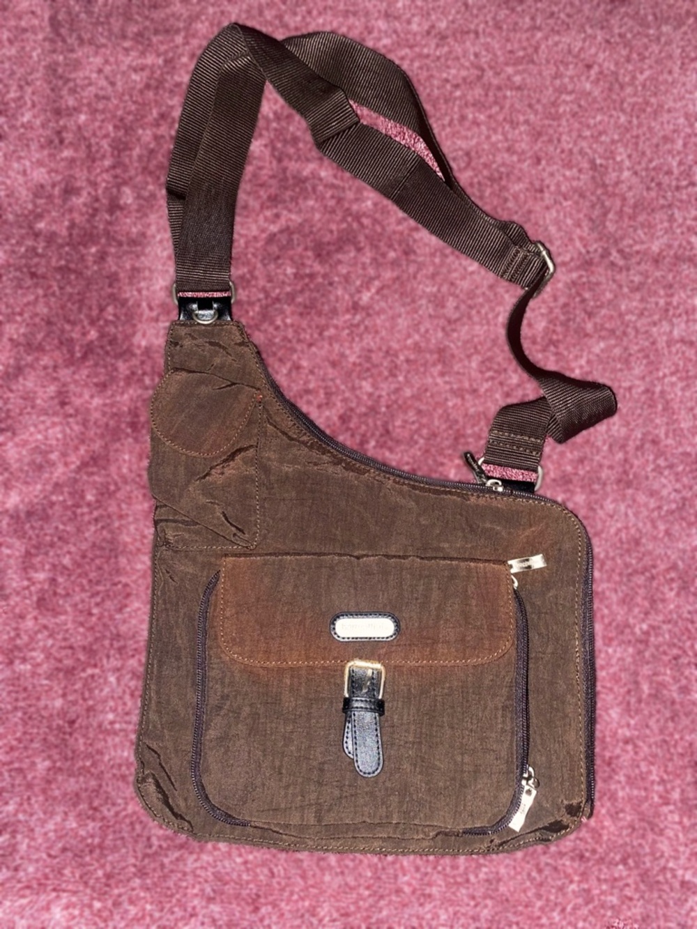 Baggallini Brown Nylon Crossbody Travel Bag